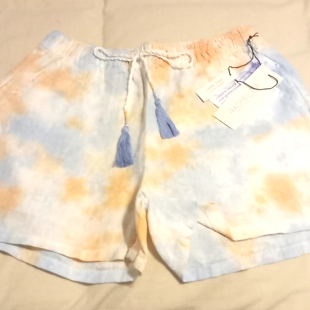 Rachel Zoe Linen Tie Dye Shorts Size XS